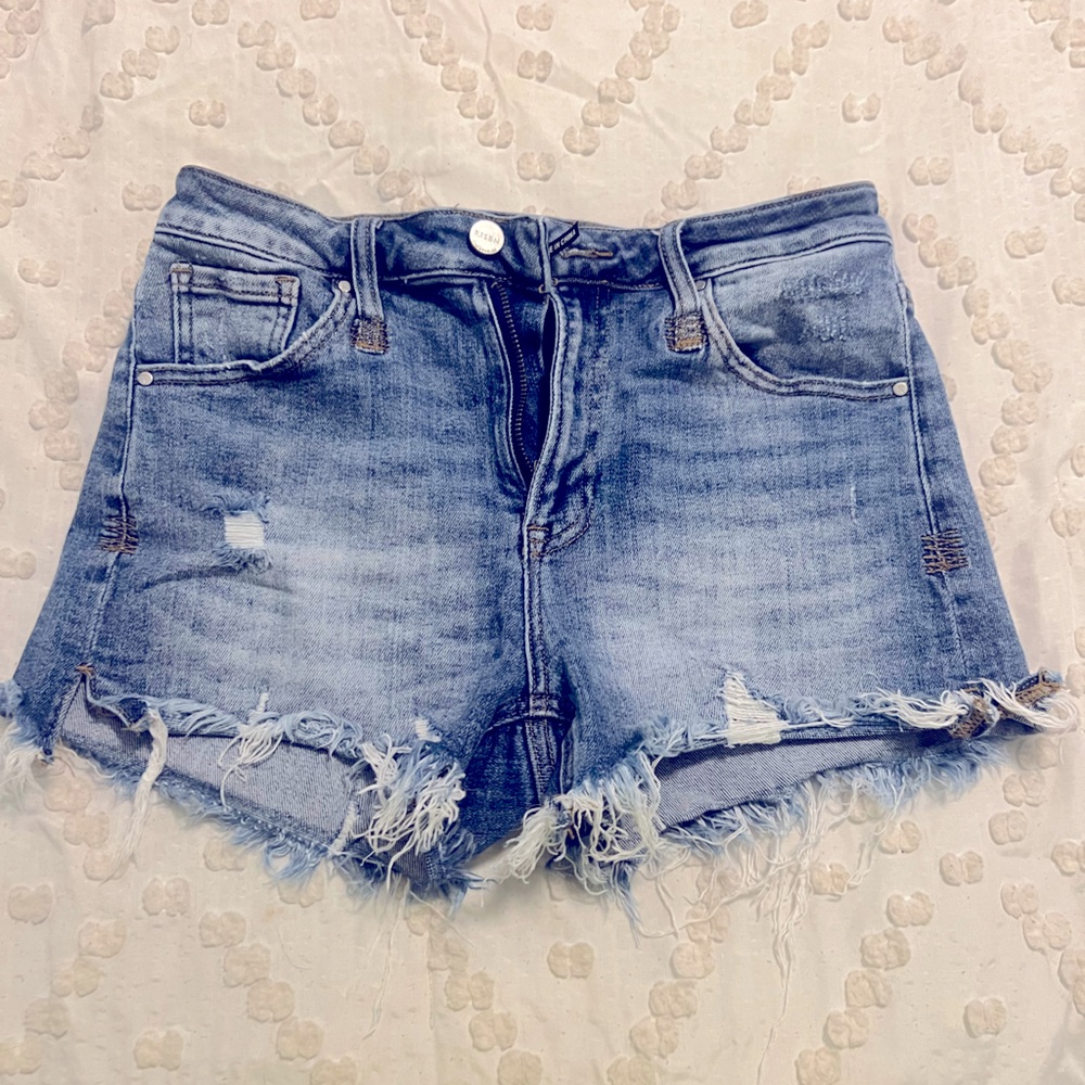 Women's Distressed Blue Jean Shorts